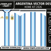 Argentina 2026 World Cup Home Kit Template editable football jersey vector