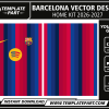 FC Barcelona 26-27 Home Kit Vector Template