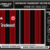Eintracht Frankfurt 26-27 Home Kit vector design template in CDR AI and PDF