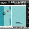 FC Barcelona 26-27 Third Kit Vector Design