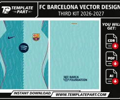 FC Barcelona 26-27 Third Kit Vector Design