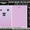Inter Miami 2027 Home Kit Template editable football jersey vector