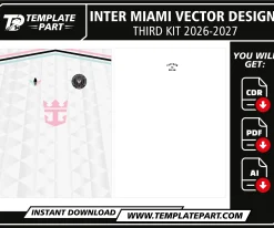 Inter Miami 2026 Third Kit Template editable football jersey vector