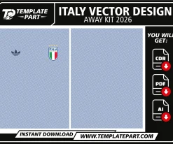 Italy 2026 Away Kit Template