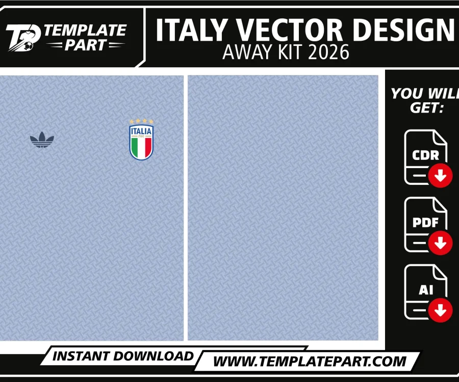 Italy 2026 Away Kit Vector Design