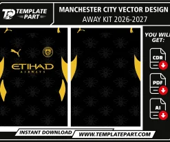 Manchester City 26-27 Away Kit Template