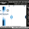 Manchester City 26-27 Third Kit Vector Template CDR PDF Ai
