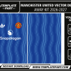 Manchester United 26-27 Away Kit Template editable football jersey vector design