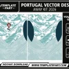 Portugal 2026 World Cup Away Kit Template editable football jersey vector