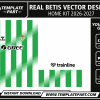 Real Betis 26-27 Home Kit vector design template in CDR AI and PDF