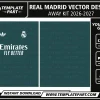 Real Madrid 26-27 Away Kit Vector Template – CDR, PDF & AI