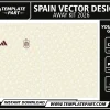 Spain 2026 World Cup Away Kit Template editable football jersey vector design