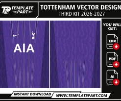 Tottenham 26-27 Third Kit Template