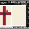 FC Barcelona 26-27 Fourth Kit Template Saint Jordi football jersey vector design for sublimation
