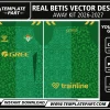 Real Betis 26-27 Away Kit Template football jersey vector design for sublimation