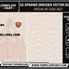 Dynamo Dresden 26-27 Frauenkirche Special Kit Template football jersey vector
