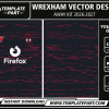 Wrexham 26-27 Away Kit Template dark navy and red football jersey vector design